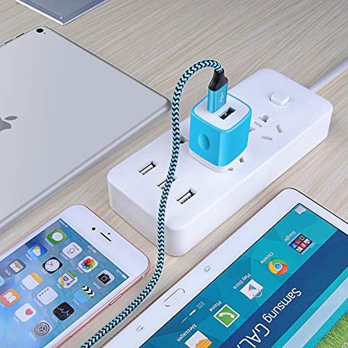 USB Монтиране на Зарядно устройство, кабел за зареждане Блок, 5 бр 2.1 A Стенен Plug Power Cube Адаптер За зарядно устройство