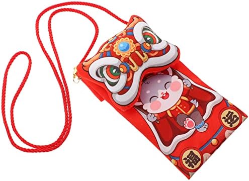 Сватбени пликове PRETYZOOM, китайски червени пликове, Година на заека, кесия за пари, текстилен червен пакет, чанта през рамо Хонг Bao, портфейл