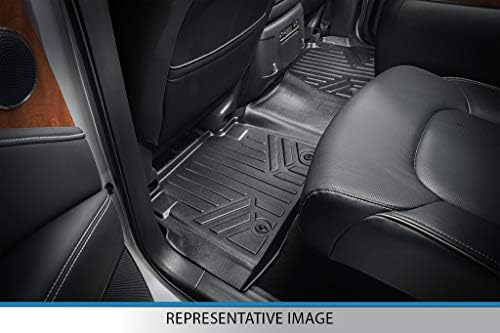 MAXLINER Custom Fit Подови постелки 2-ред комплект обшивки Черен Съвместима с Hyundai Кона 2018-2022 година на издаване (без електрически модели)