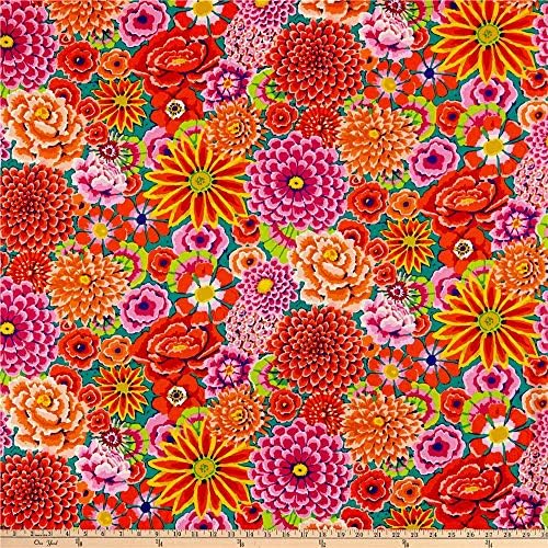 Kaffe Fassett Collective за FreeSpirit Enchanted Red, Fabric by the Yard
