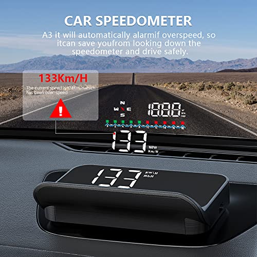 Централният дисплей wiiii M19 за автомобили, Цифров Скоростомер GPS със скорост км /ч, Проекция на предното стъкло за всички превозни