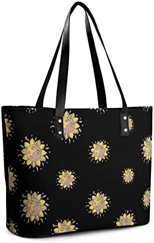 Дамски чанти Sun Flowers, чанти-тоут с горната дръжка, голяма простор, ежедневни чанти за пазаруване, пътуване, работа
