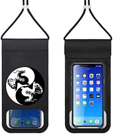 FunnyStar Yin Yang Dragons Водоустойчив калъф за телефон, защитен калъф за суха чанта с каишка
