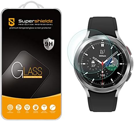 (2 опаковки) Supershieldz Предназначен за Samsung Galaxy Watch 4 Classic (46 мм) Защитен слой от закалено стъкло, не се драска,