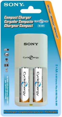 Компактно зарядно устройство на Sony BCG34HS2K с 2 батерии тип АА (свален от производство, производител)