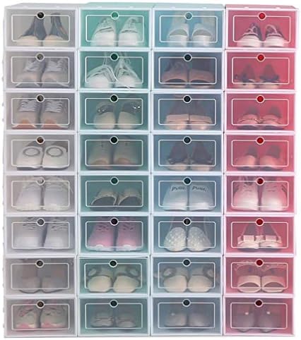 Входна стойка за обувки Cabilock, Държач за маратонки, 6 бр., Кутии за съхранение на обувки, Прозрачни Штабелируемые Кутии-Организаторите за обувки, Контейнери за съхран