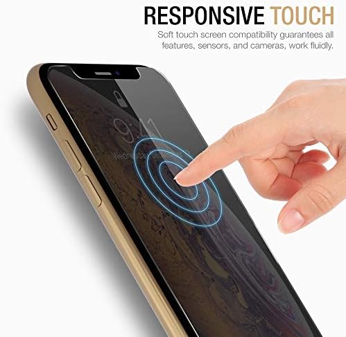 Защитно фолио uShield за защита на екрана от надраскване, съвместим с iPhone Xs / iPhone X / iPhone 11 Pro (дисплей 5,8 инча) (с монтажна