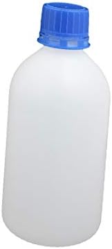 X-DREE 500 ml Пластмасова бутилка за съхранение на реактиви с винт на капака, с тесен провлак, кръгла, бяла (500 мл Tapa de