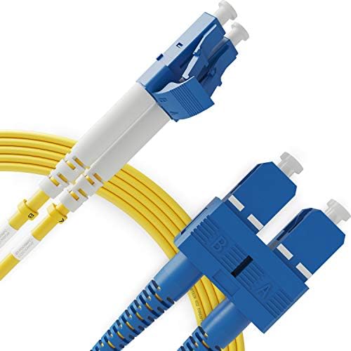 Един режим оптичен пач кабел BEYONDTECH от КТ до SC (нечувствително) - Duplex - 5 М - UPC/UPC - 9/125um OS2 100G PureOptics Серия кабели