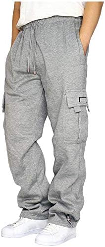 EGmoda Мъжки Спортни Панталони за джогинг с Джобове, Мъжки Спортни Панталони за Джогинг на открито, Леки Ежедневни Работни Панталони-Cargo
