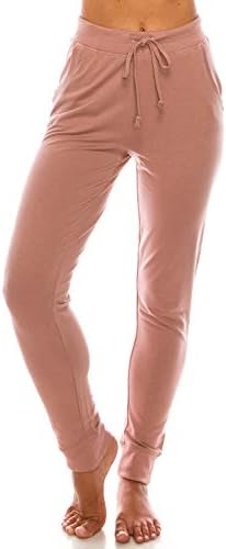 The Leggings Gallery / Дамски Спортни панталони за джогинг от Памучна смес с джобове за почивка, Зауженные Към Дъното, За Активна Йога,