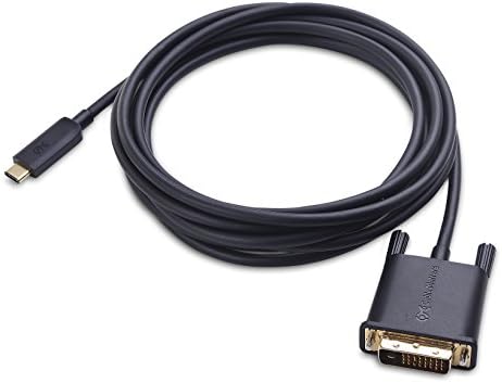Стойността на кабел USB Кабел C-DVI (USB-C-DVI кабел) 6 фута - Порт Thunderbolt 4 / USB4 / Thunderbolt 3 е Съвместим с MacBook Pro,