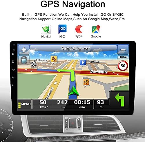 GOJOHO Android 12,0 Радио за Hyundai Santa fe ix45 2013-2017 9 инча в стил Tesla Кола в тир, GPS Навигация Сензорен IPS Екран 2 + 32 GB Bluetooth,