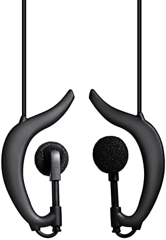 UAYESOK G-Образна Слушалка за преносими Радиостанции с Голям PTT микрофон, 2-пинов Заушник K-Тип Слушалки за двустранния радио Baofeng