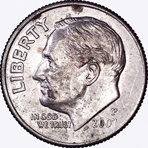 2007 Rv Рузвелт 10 цента Около необращенного