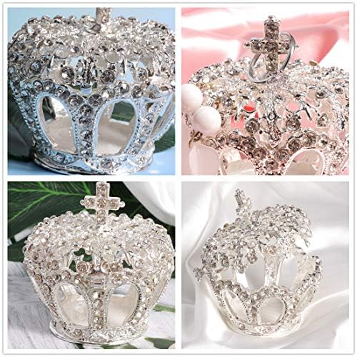 Waltz & F Куха Diamond Crown Метален Държач За Пръстените Ковчег за Бижута с Бели Кристали Навесная Ковчег за Украшения Ръчно