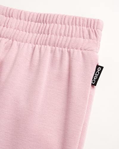 Комплект за бягане за момичета bebe – мек вълнен плат Пуловер за активна почивка от 2 теми, Hoody и спортни панталони (За малко момиче / За
