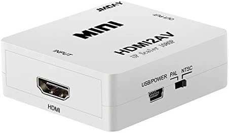 Jmday 1080p HDMI, AV 3RCA Композитен CVBS Видео, Аудио Конвертор Адаптер Поддържа Преминете PAL/NTSC, за PC, PS3 PS4 Xbox One Лаптоп