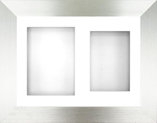 Рамка за 3D-дисплей BabyRice 11,5x8,5 Матирано Сребристо / Бяло Определяне на 2 дупки