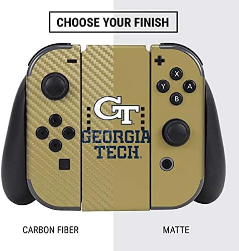 Игри кожата Skinit Decal, Съвместим с пакет Nintendo Switch Пакет - Официално Лицензиран дизайн College Georgia Tech GT