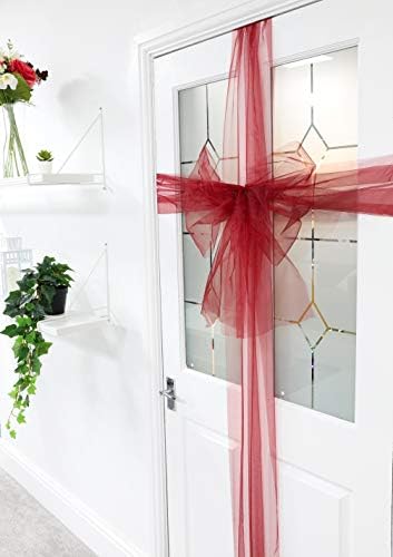 Коледа Concepts® Есен Украса нос от плат Вино-Червено на цвят за врати - Направете свой собствен лък от плат