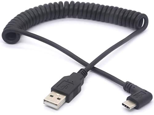 Кабел GLHONG Angle Type C - удължителен кабел USB C под ъгъл 90 градуса за мобилни телефони, таблети Samsung Galaxy S8, MacBook, LG