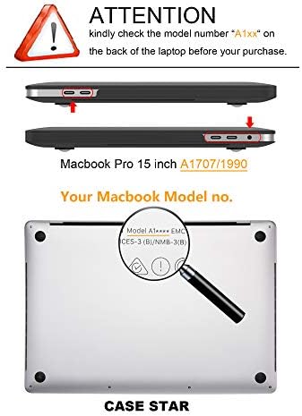 Съвместим с 15-инчов корпус MacBook Pro -2019 години на освобождаването на A1990 A1707 със сензорен панел, с пластмасов
