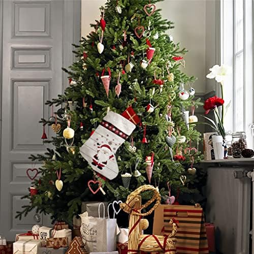 WXBDD Коледни Чорапи с червена клетка с Снежинками, Коледни Украси за дома, Коледна Елха, Висящи бижута, подаръчни пакети (Цвят: 1бр, Размер: