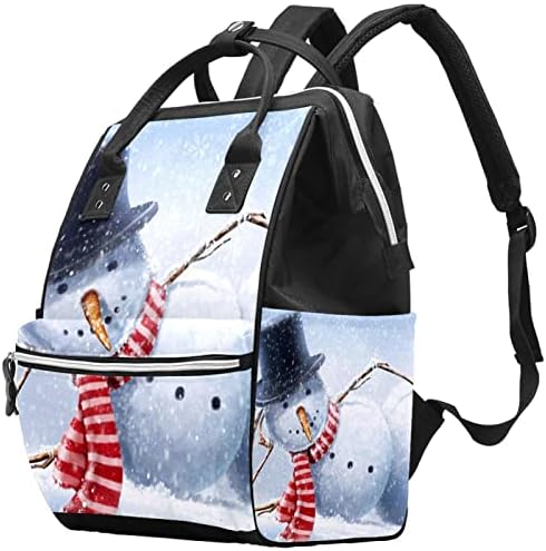 Раница-чанта за памперси VBFOFBV, Голяма Раница за Памперси, Раница за Пътуване, Раница за лаптоп за Жени, Коледен Снежен човек