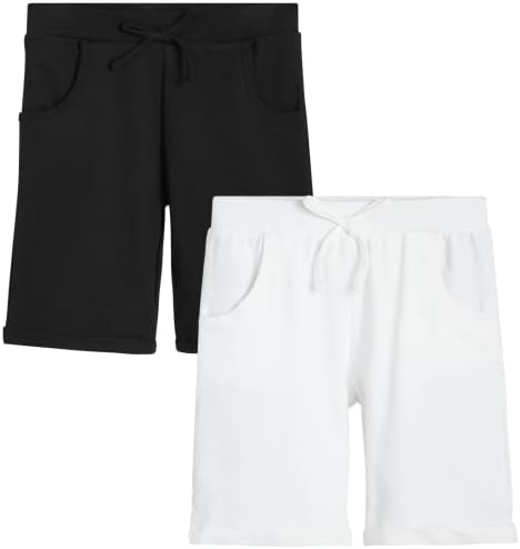 Спортни къси панталони Real Love Girls' Active Shorts - 2 опаковки френски хавлиени спортни шорти (Размер: 7-16)