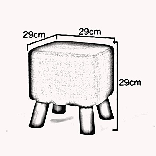 LJHA ertongcanyi Творчески текстилен табуретка за краката/Столче за переобувания /Стенд за мека мебел от масивно дърво (6 размери по желание)