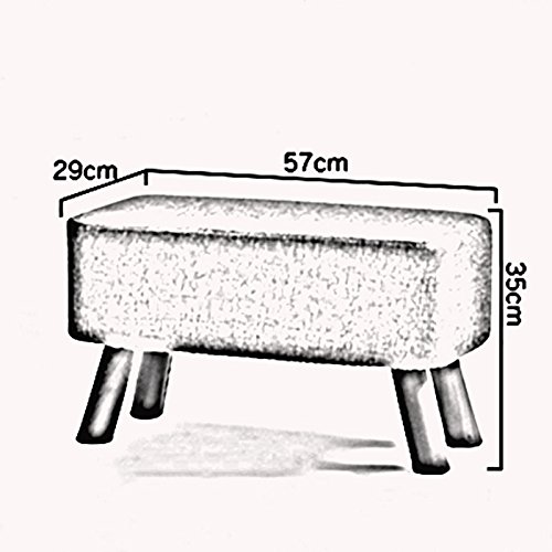 LJHA ertongcanyi Творчески текстилен табуретка за краката/Столче за переобувания /Стенд за мека мебел от масивно дърво (6 размери по желание) (Цвят: D, размер: 2929 см)