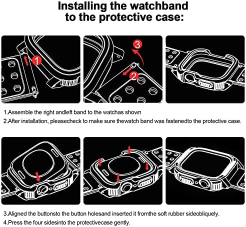 Уилбър, предназначени за Apple Watch Серия 7 каишка 41 мм и Apple Watch Серия 7 калъф 41 мм, мек силиконов каучук с [Твърд, защищающим
