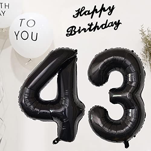 Балони с номер 43 Xihuimay, 40-инчов Цифров Балон, Азбука, 43 Въздушни Топка за Рожден Ден, Цифра 43, Гелиевые Топки, Големи балони за Парти