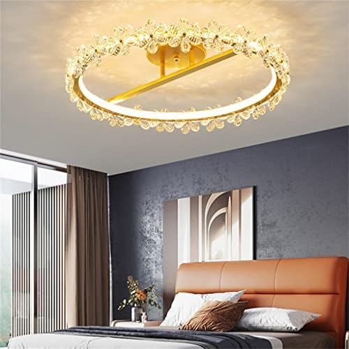 Тавана лампа GANFANREN в скандинавски стил, Топла Спалня, Трапезария, led Златен тънък тавана лампа (Цвят: D, Размер: D42 * 13 см)