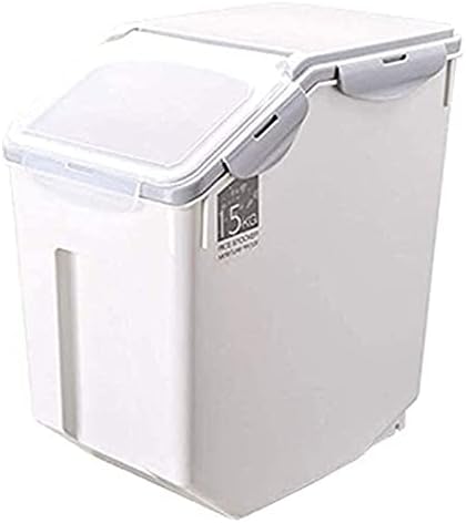 Контейнер за съхранение на храна YIWANGO 15 кг Контейнер за съхранение на ориз, Херметически затворени Кухненски Чекмеджета за съхранение