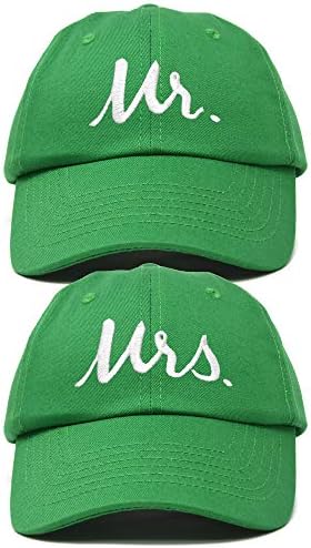 DALIX г-Н и г-жа бейзболна шапка на Младоженеца и Булката Еднакви Шапки Комплект За двойки