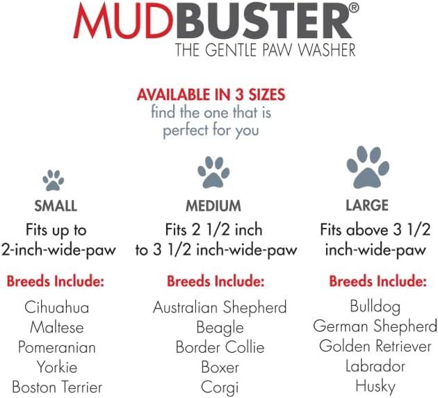 Портативен пречиствател на кучешки лапи Dexas MudBuster, голям, син (PW720312)