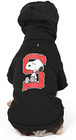 Арахисовый Пуловер за домашни любимци Снупи Collegiate Dog Hoodie, M | Меки и удобни Дрехи за кучета, Облекло за кучета, Риза