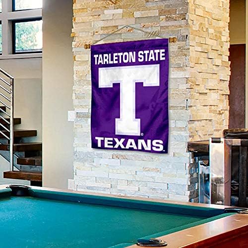 Двупосочен Домашен Флаг на щата Тексас Тарлтон и Комплект Дървени Шест за Банери