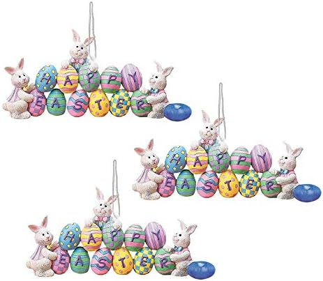 NSQFKALL Великденски Украси За Великден партита със Заек, Великденски Яйца, Украса за Дома, Държач за Венец (A, Един размер)