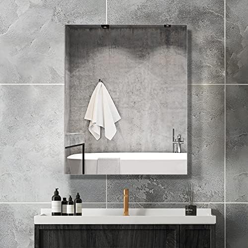 Комплект за баня Janboe 24 х 30 см с Огледало, Алуминий Огледален шкаф за повърхностен монтаж, или монтаж на Вградените