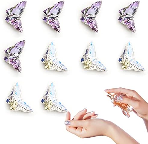 Етикети за Дизайн на ноктите с Пеперуди, Цветни Акрилни Красиви Висулки За Нокти, Изискани Стикери за Нокти С Кристали за Жени, Момичета,