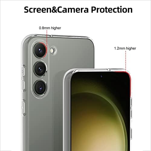 Калъф за Samsung Galaxy S23 Прозрачен калъф, Прозрачен Калъф за Samsung S23, S23 +, S23 Ultra 5G Прозрачен устойчив на удари