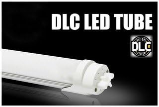 Led лампа Goodsteward 4 фута, 18 W, прозрачна леща. Съвместимост с баласт 5000K, Прозрачен капак, сертифицирана от UL, DLC, CE,