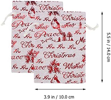 UPKOCH 1 комплект Коледни Чанти, Бижута, Чанти: Опаковане клечки за дрехи, Висулки от Коноп, Дървени Етикет, Подвесная