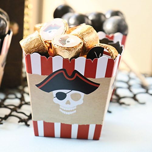 Пазете се от пиратите - Мини Кутийки за подаръци за парти - Пиратски Подаръчни кутии за детската душа или рожден Ден - Комплект от 12