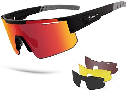BangLong Велосипедни Слънчеви Очила с UV 400 Защита на очите Поляризирани Бейзболни Спортни Очила за Бягане в Колело за Мъже Жени
