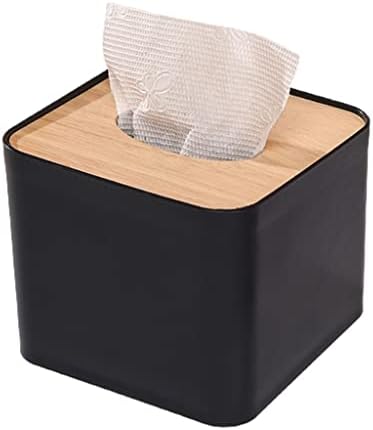 SAWQF Творчески Дървени Кутии за Салфетки Здрава Хартиена Кутия В Изчистен Стил Квадратна Кутия За Салфетки