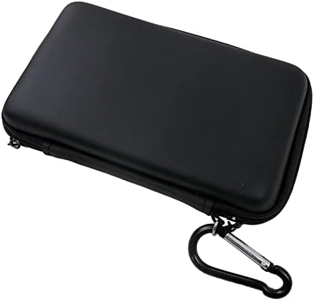 Qblahip Здрав и практичен Твърд Калъф за носене от Черна кожа, чанта-калъф за Nintendo 3DS XL /3DS LL /3DS XL